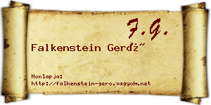 Falkenstein Gerő névjegykártya